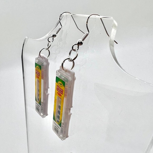 Crayola Paint Earrings - Teacher Earrings - School Earrings - Artist Earrings - Picture 4 of 11